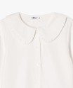 Chemise à manches longues avec col Claudine fille